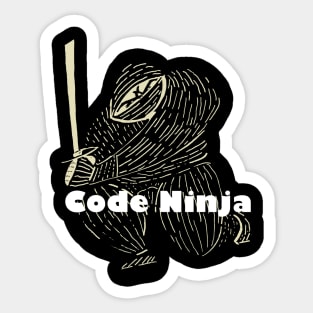 Code Ninja (black and gray) Sticker